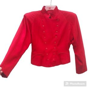 Vintage 80’s red crop jacket